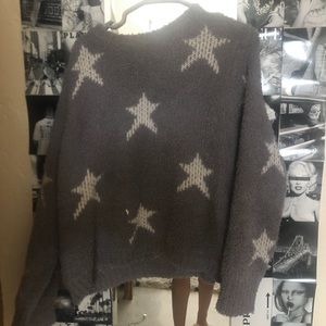 star sweater gray
